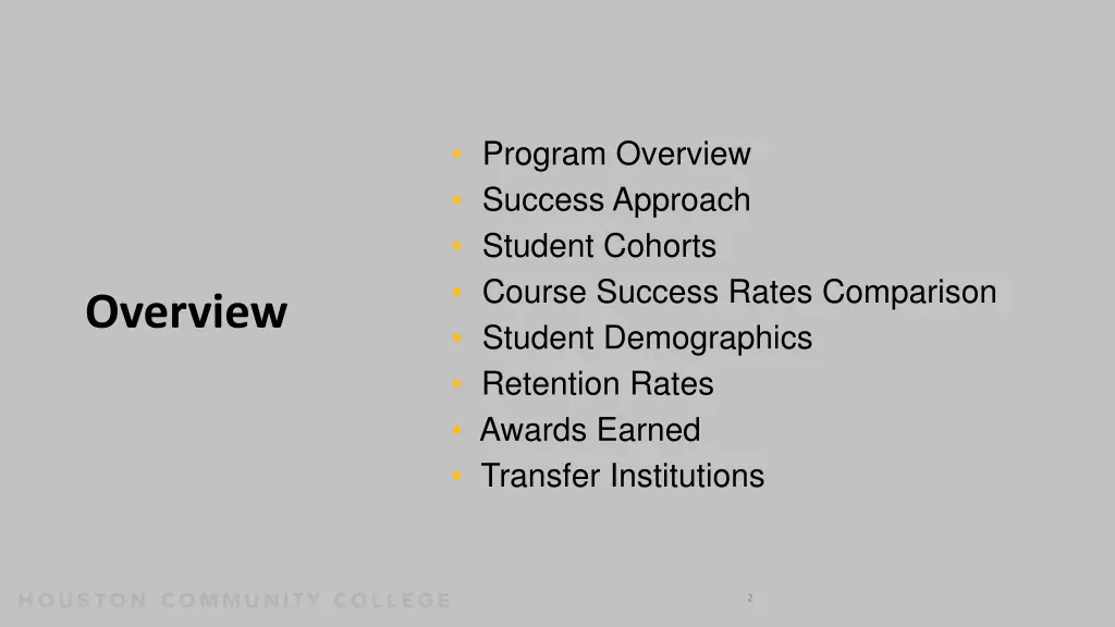 program overview success approach student cohorts