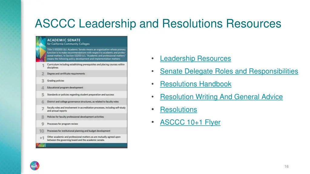 asccc leadership and resolutions resources