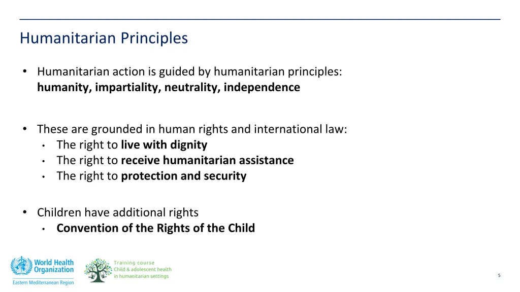 humanitarian principles