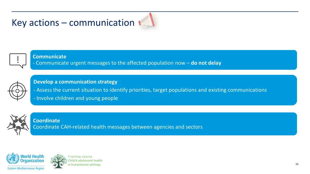 key actions communication