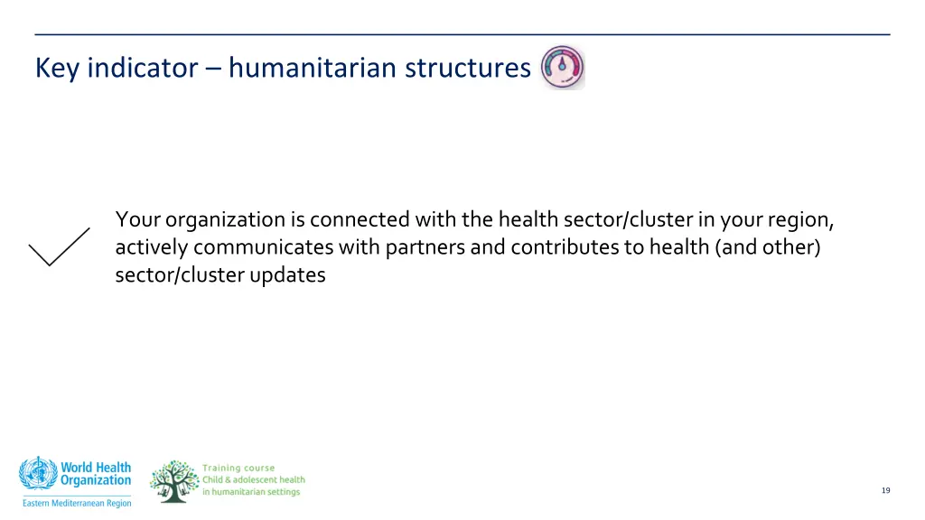 key indicator humanitarian structures