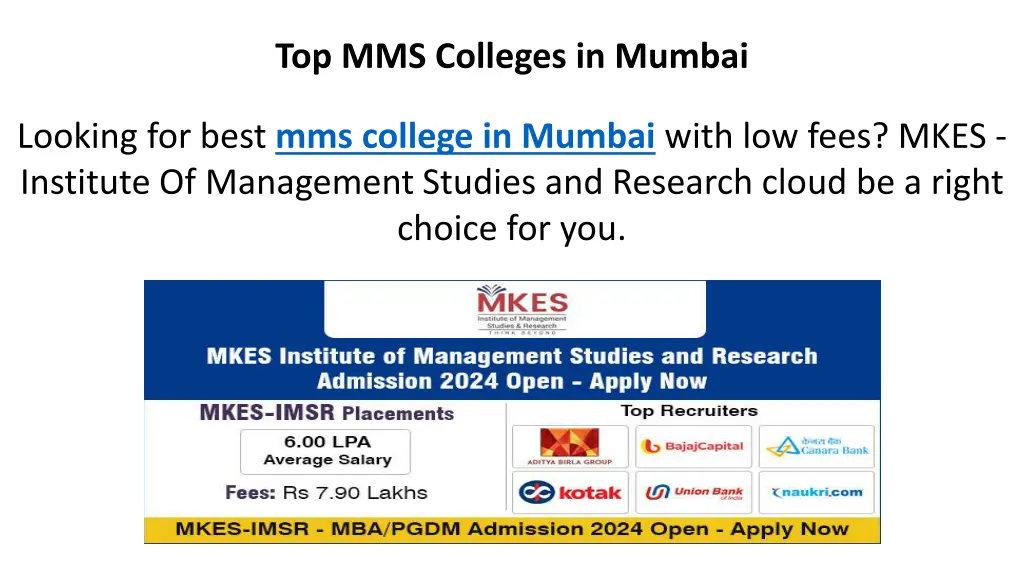 top mms colleges in mumbai