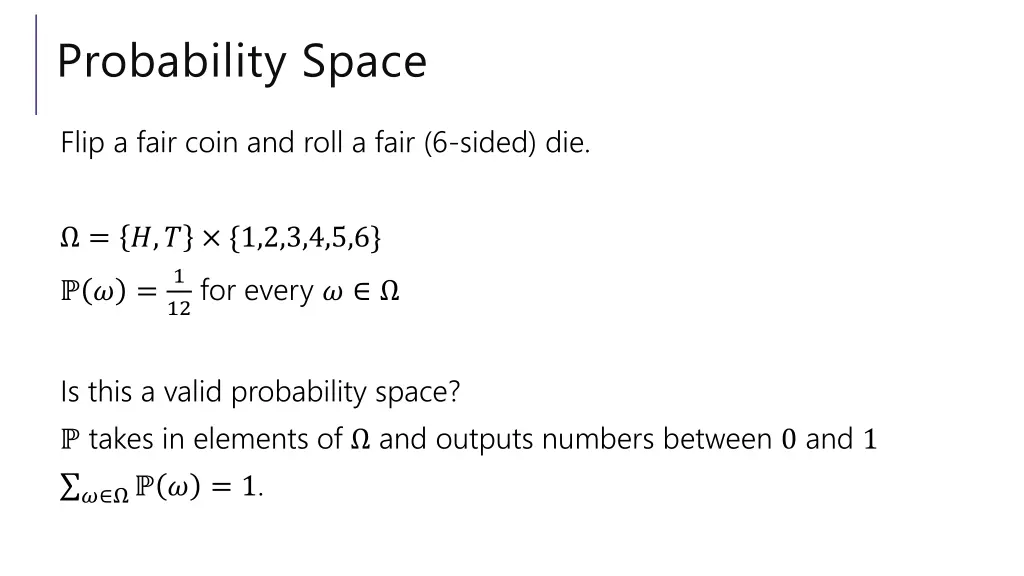 probability space 1