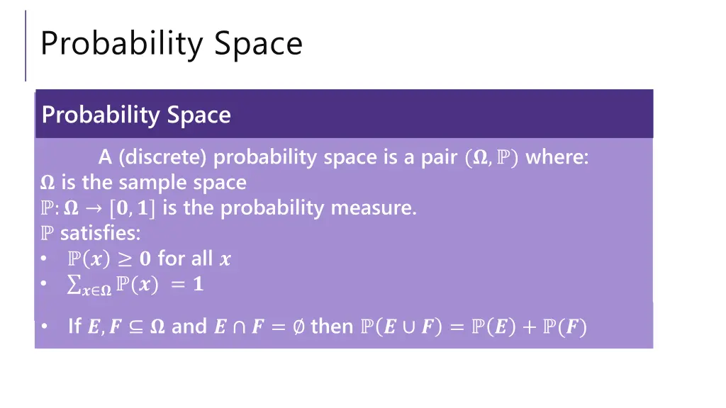 probability space 2