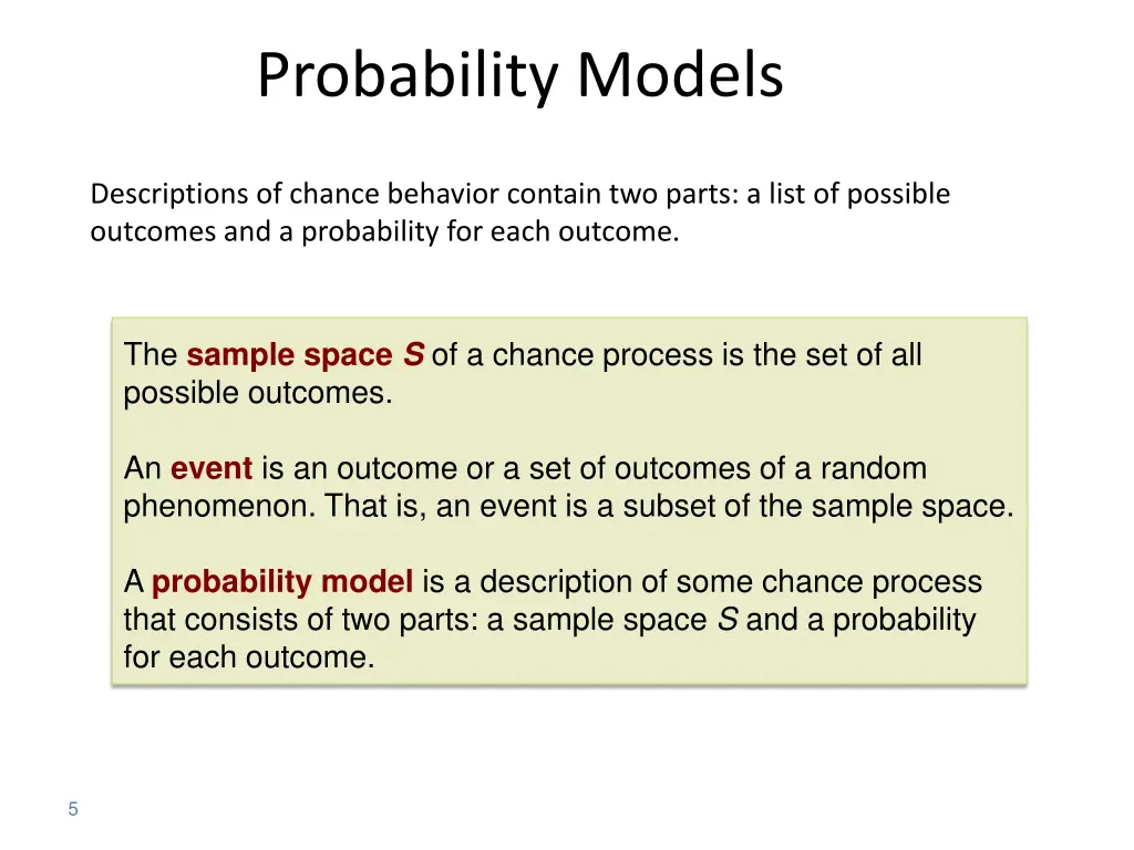 probability models