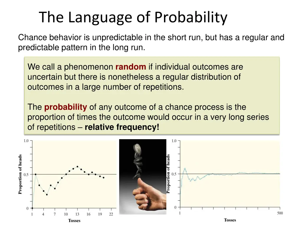 the language of probability