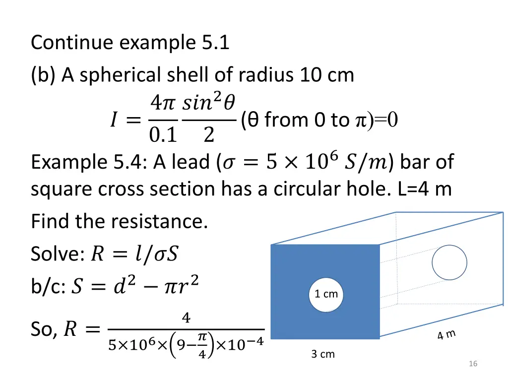 continue example 5 1 b a spherical shell