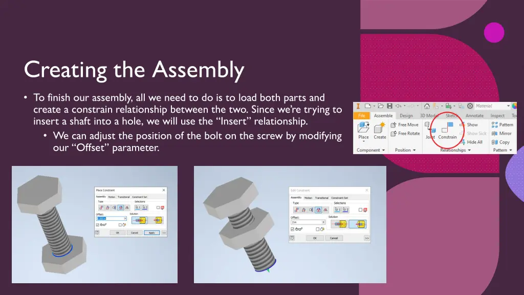 creating the assembly