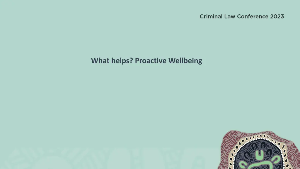 what helps proactive wellbeing