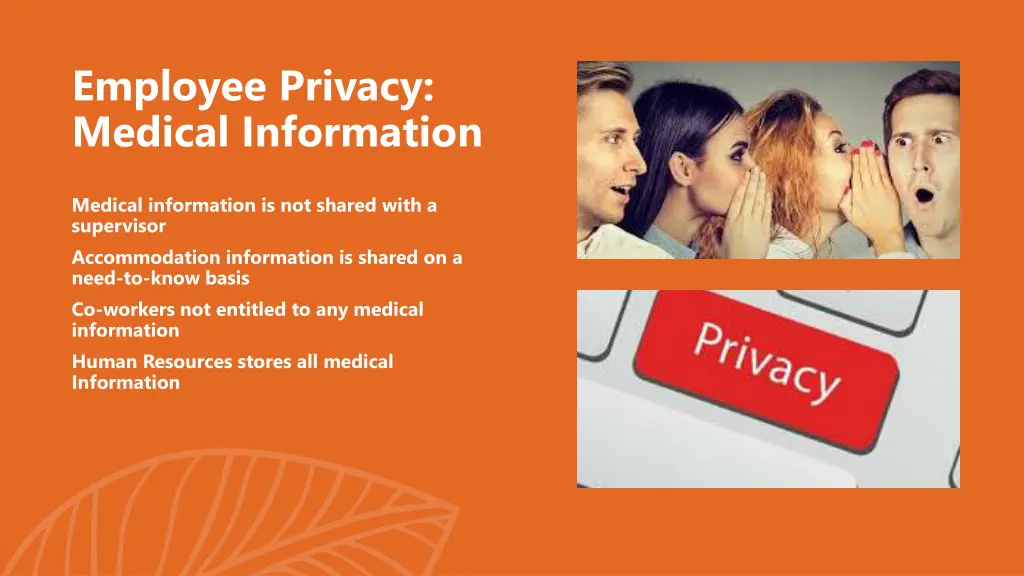 employee privacy medical information