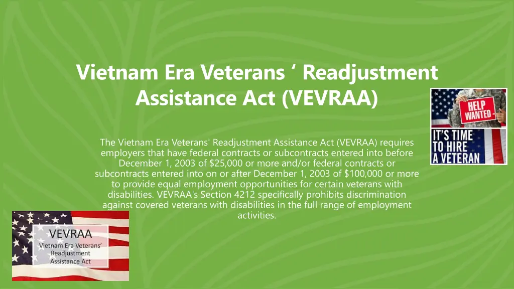 vietnam era veterans readjustment assistance