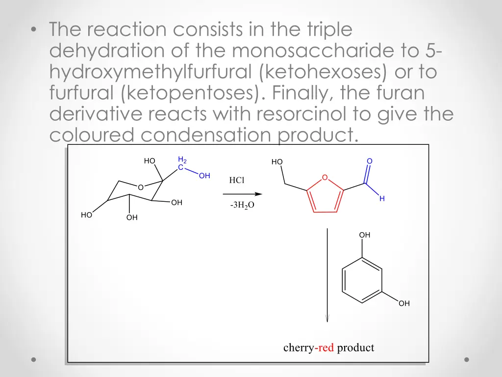 the reaction consists in the triple dehydration