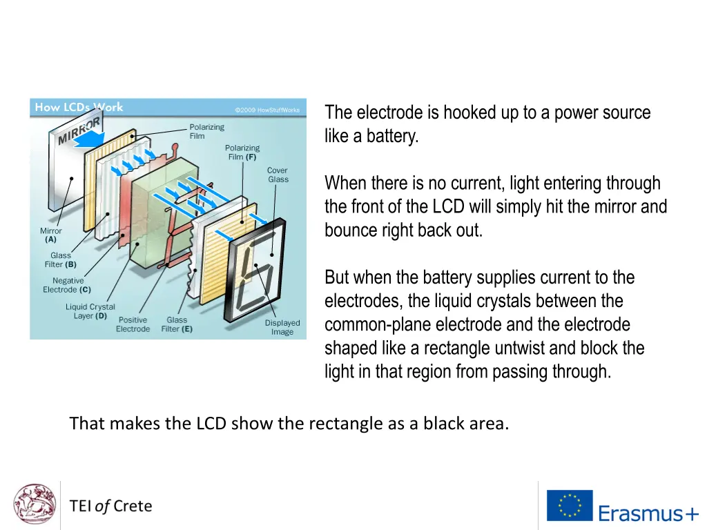 the electrode is hooked up to a power source like