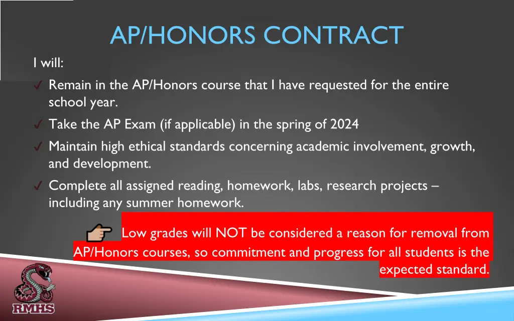 ap honors contract