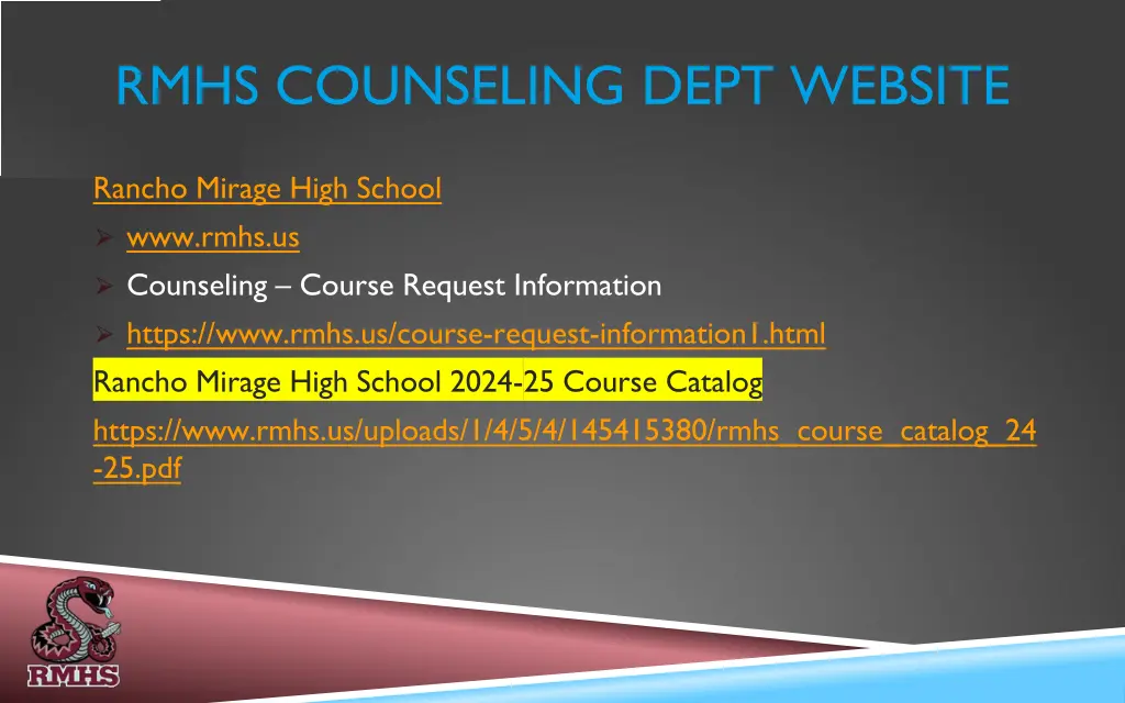 rmhs counseling dept website