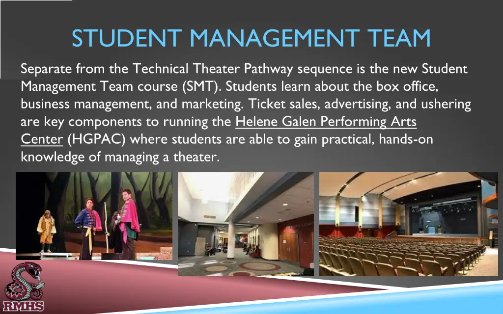 student management team separate from