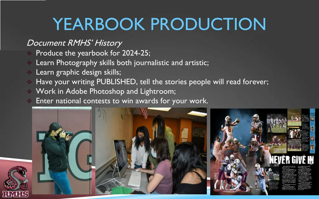 yearbook production document rmhs history produce