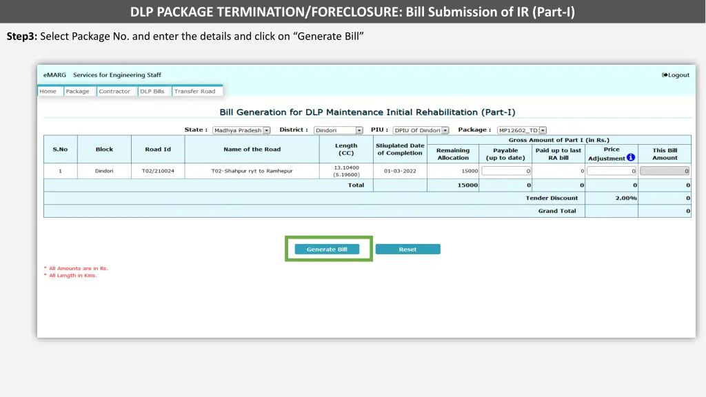 dlp package termination foreclosure bill 2