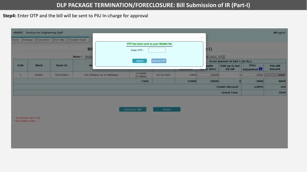 dlp package termination foreclosure bill 3