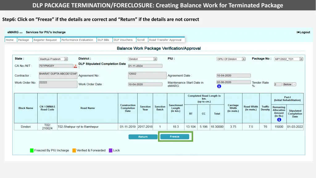 dlp package termination foreclosure creating 6