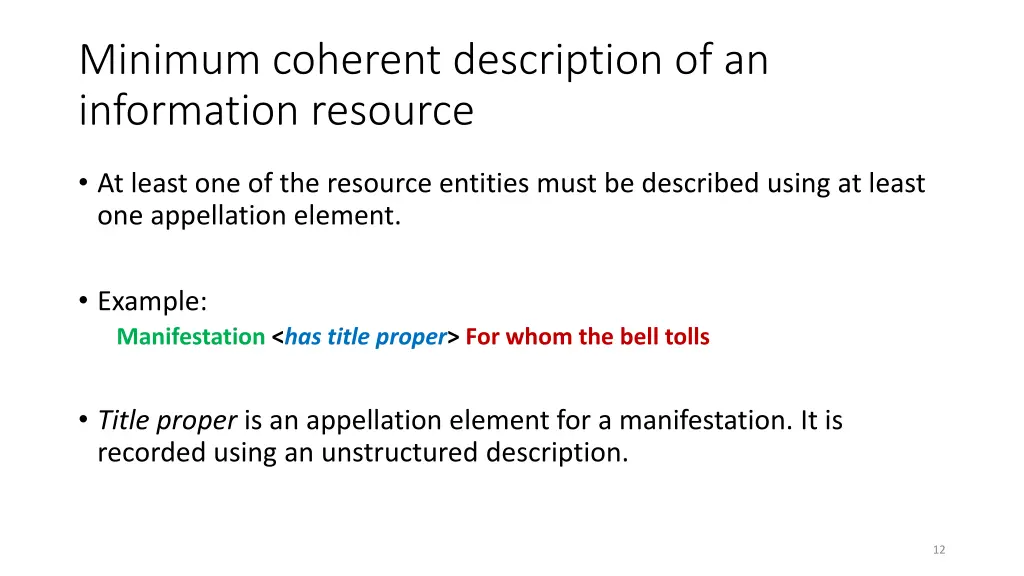 minimum coherent description of an information