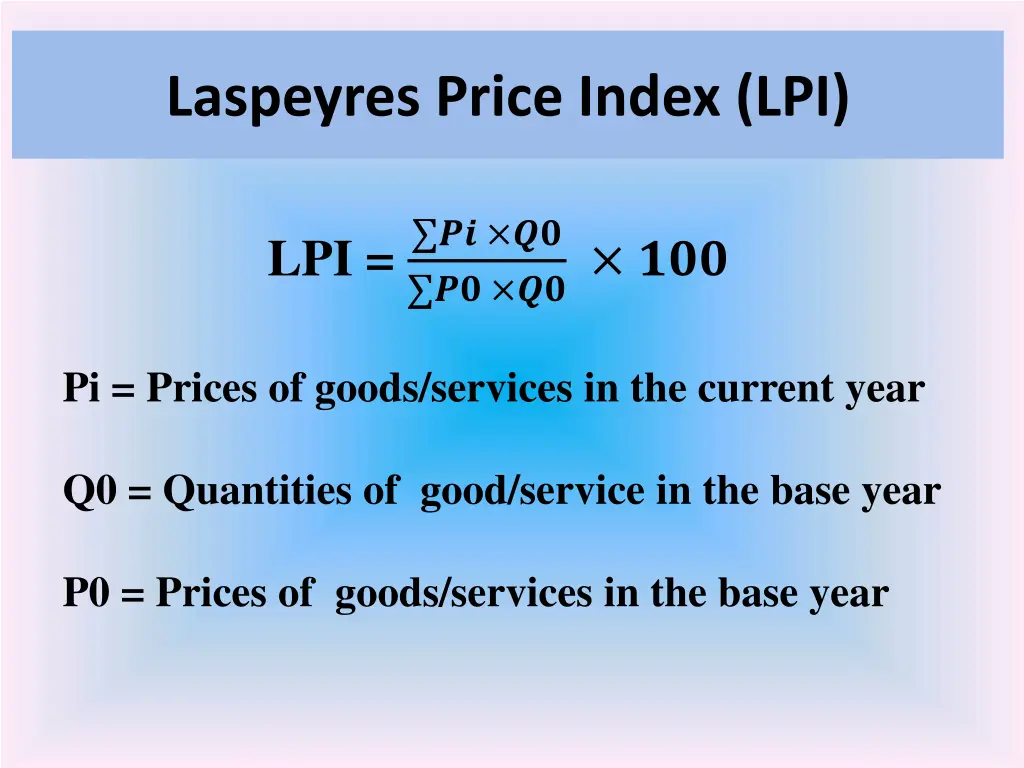 laspeyres price index lpi