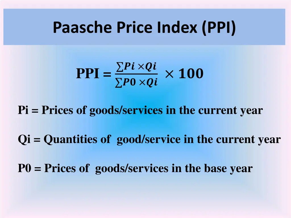 paasche price index ppi