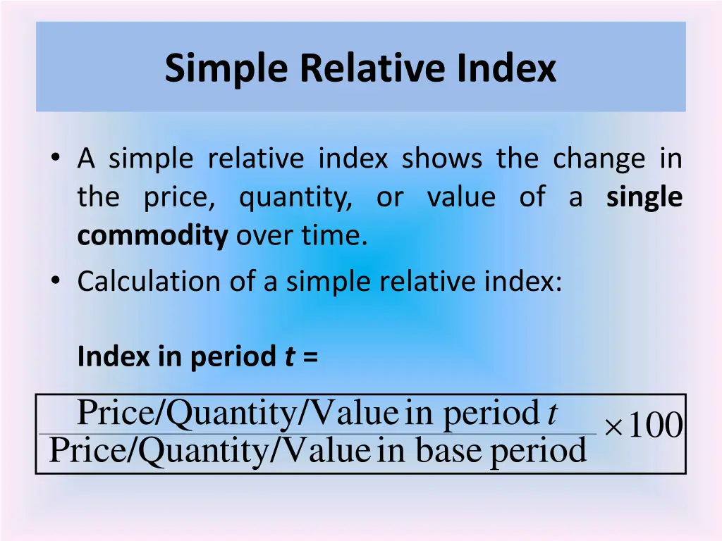 simple relative index