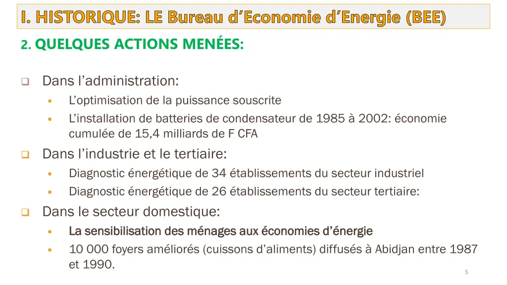 i historique le bureau d economie d energie 1