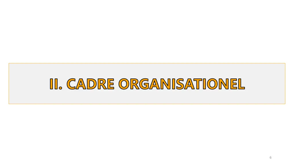 ii cadre organisationel