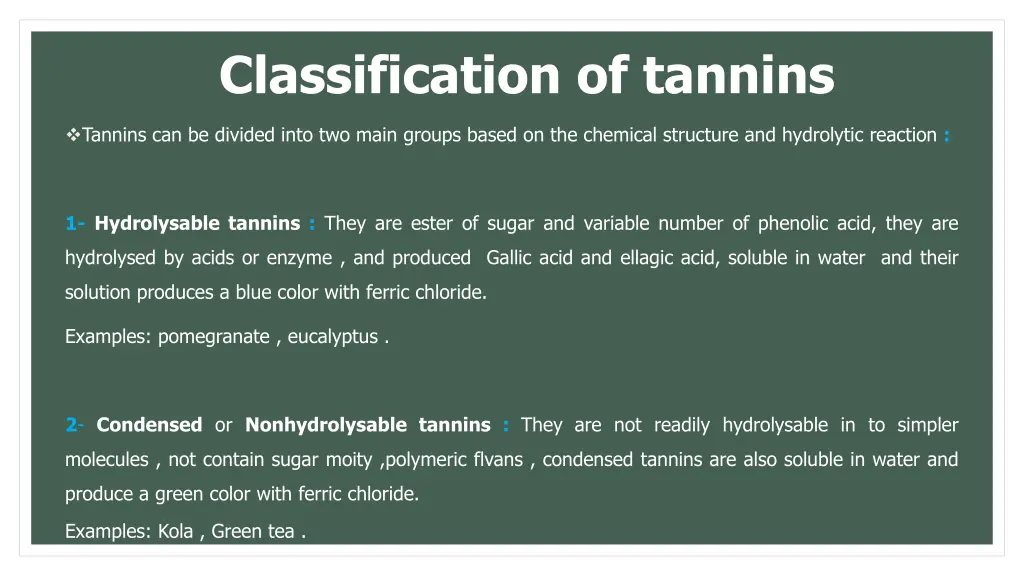 classification of tannins 1