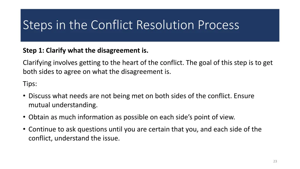 steps in the conflict resolution process 1