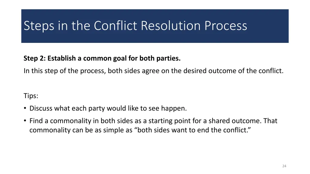 steps in the conflict resolution process 2