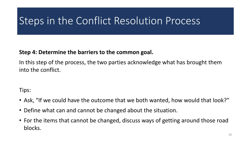 steps in the conflict resolution process 4