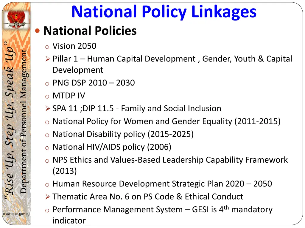 national policy linkages national policies