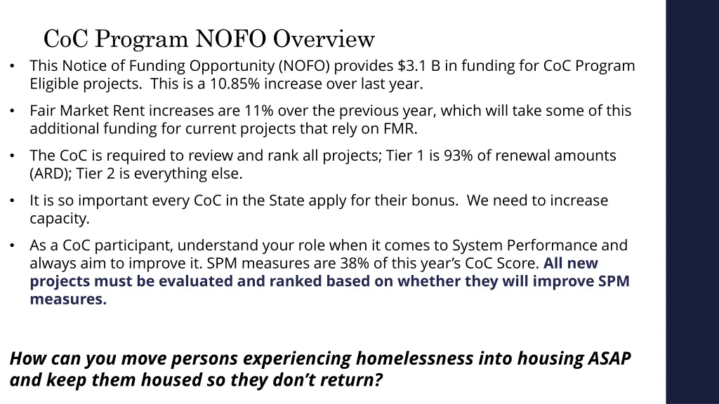 coc program nofo overview this notice of funding