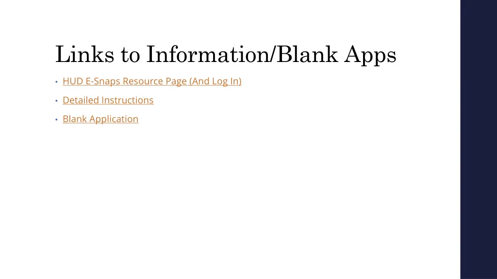 links to information blank apps