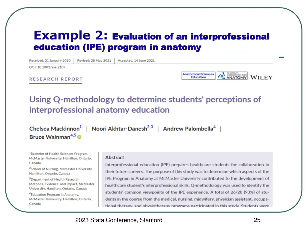 example 2 evaluation of an interprofessional