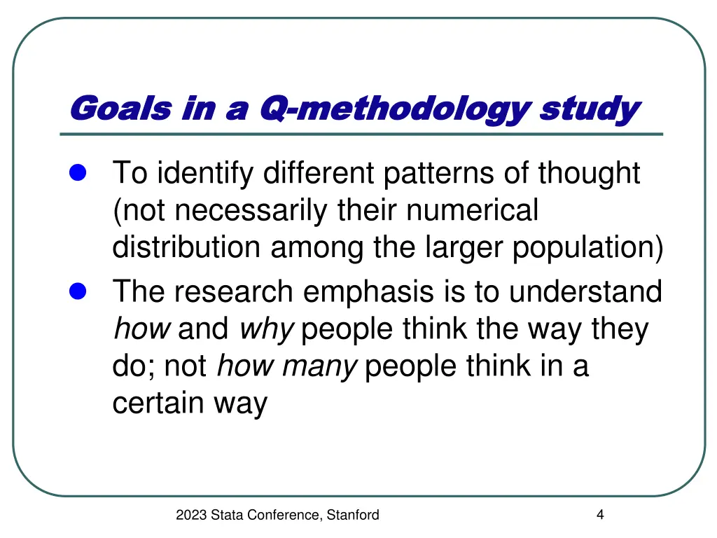 goals in a q goals in a q methodology study