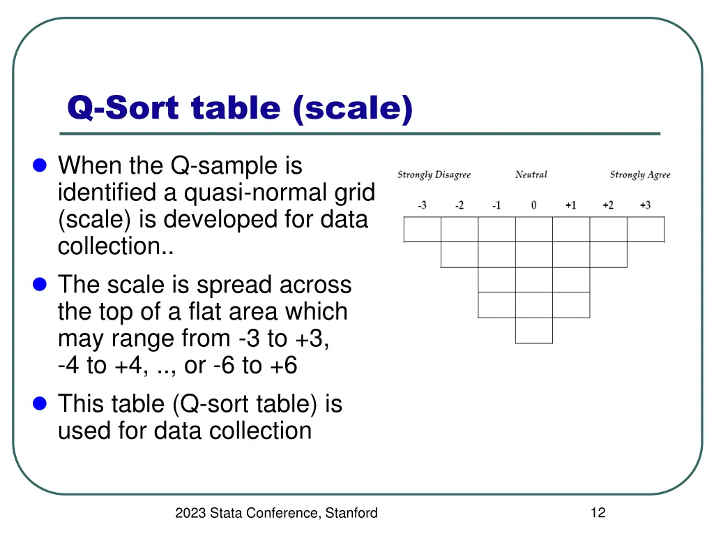 q sort table scale