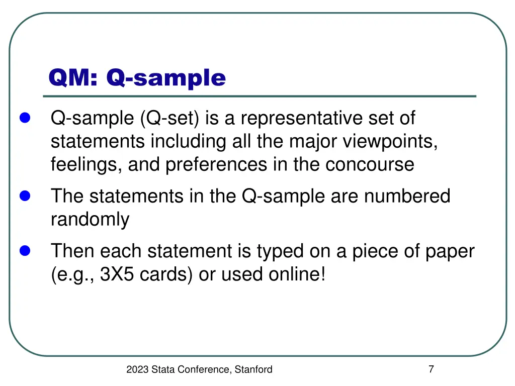 qm q sample