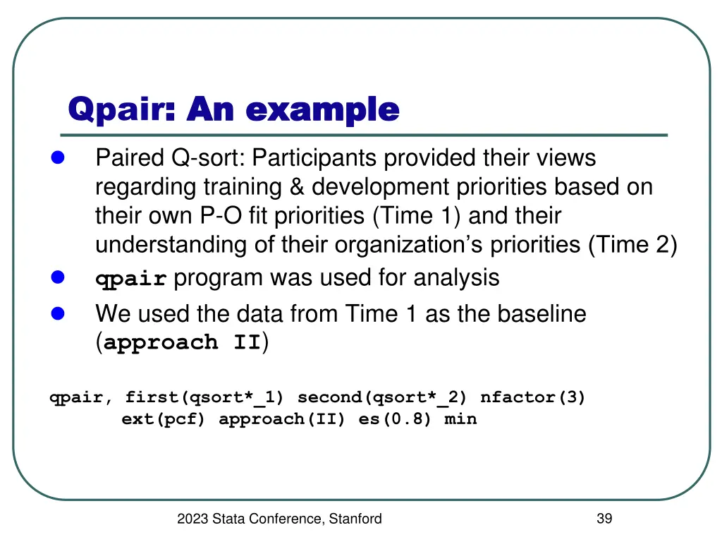 qpair an example an example 1