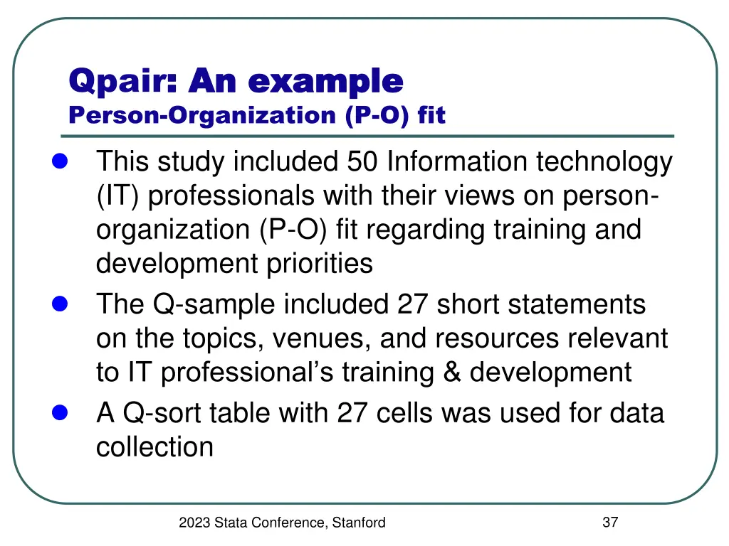 qpair an example an example person organization