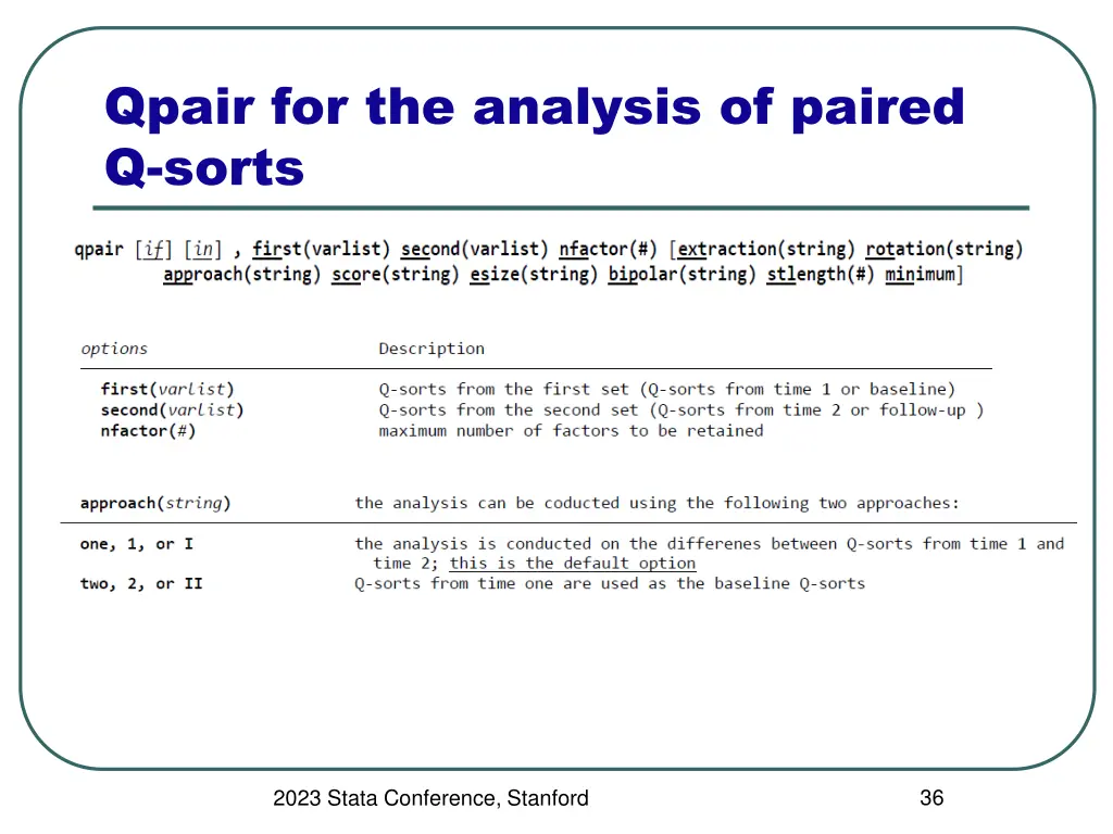 qpair for the analysis of paired q sorts 1