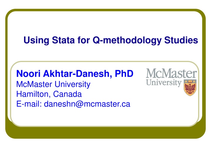 using stata for q methodology studies