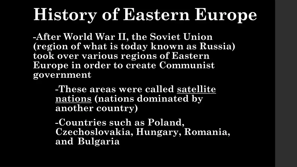 history of eastern europe