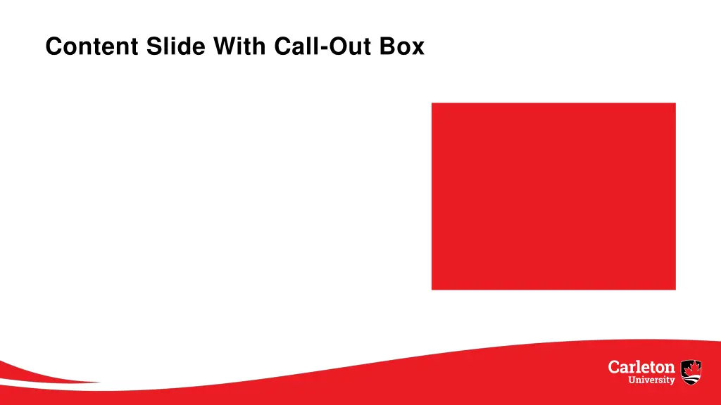 content slide with call out box