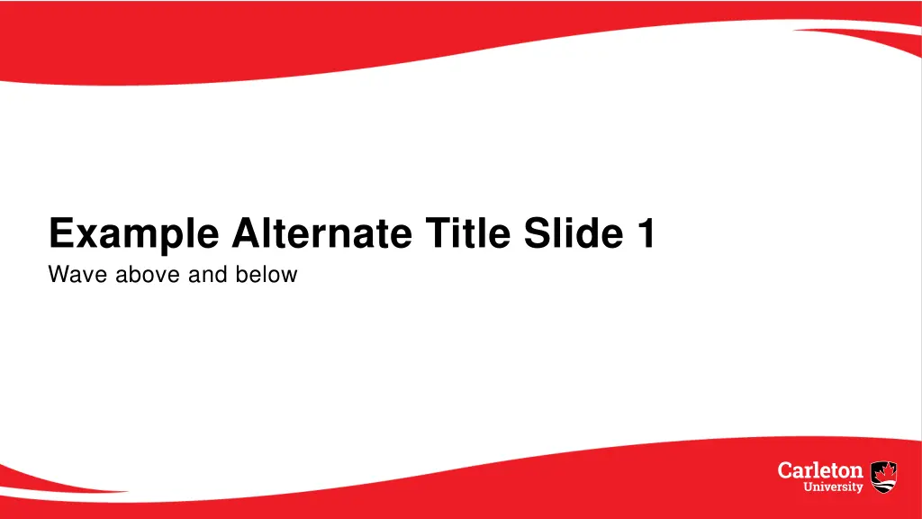 example alternate title slide 1 wave above