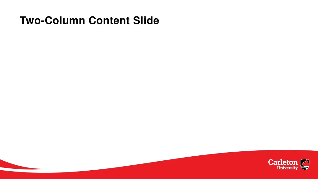 two column content slide