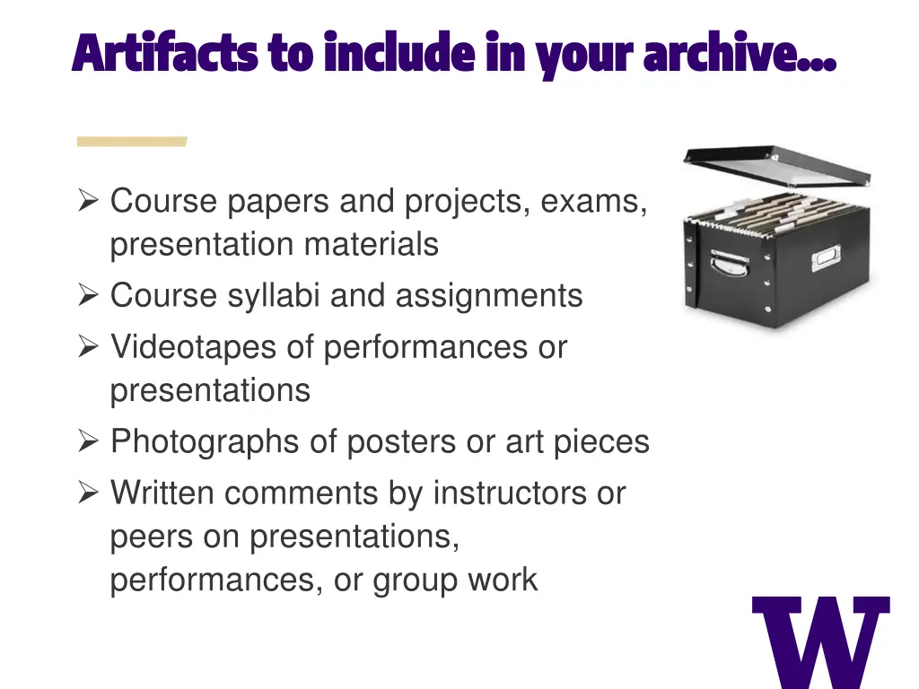 artifacts to include in your archive artifacts